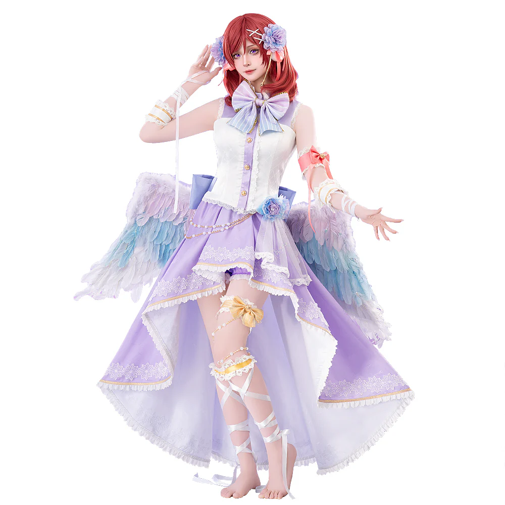 DokiDoki-R Anime LoveLive! School Idol Project Cosplay Lovelive Nishikino Maki Costume / Wing White Day Angel Idol Project - Image 5