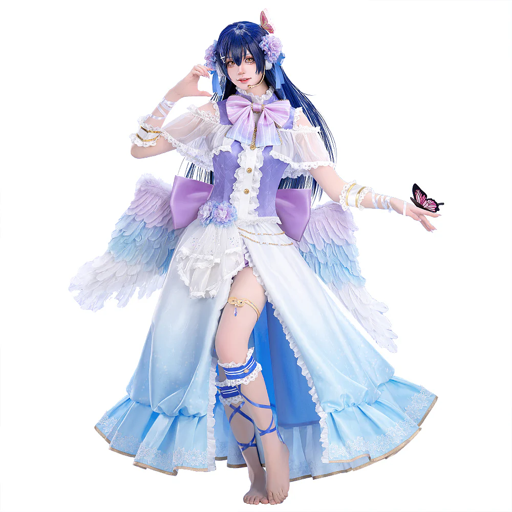 【Costume In Stock】DokiDoki-R Anime LoveLive! School Idol Project Cosplay Lovelive Sonoda Umi Costume / Wing White Day Angel Idol Project - Image 5