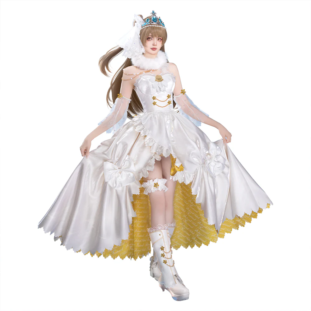 DokiDoki-R Anime LoveLive! School Idol Project Cosplay Minami Kotori Bride Costume White Wedding Dress - Image 8