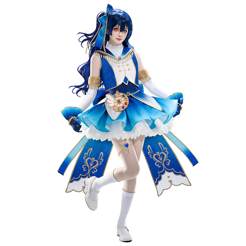 DokiDoki-R Anime LoveLive! School Idol Project Cosplay Sonoda Umi Costume Make-up Magic - Image 6