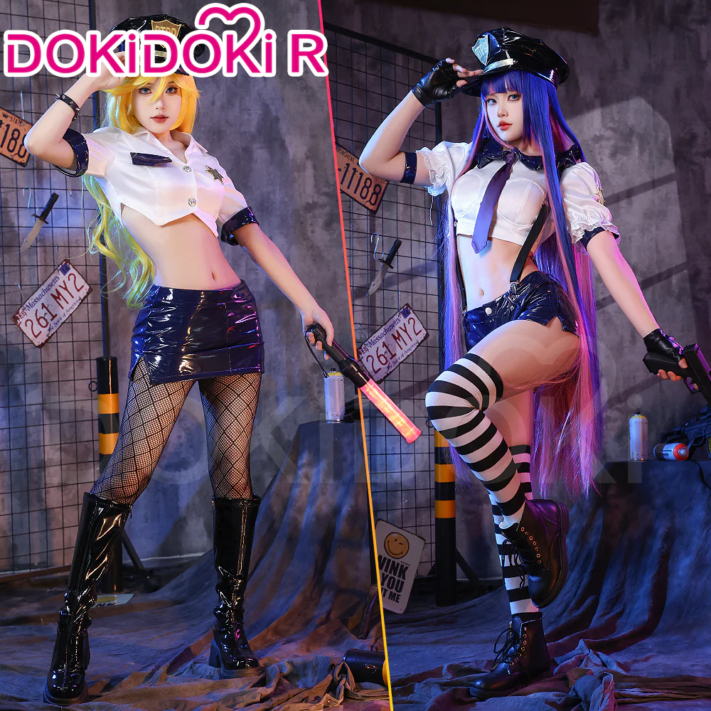 【Partially Ready For Ship】DokiDoki-R Anime  Cosplay  Costume Angel Police Uniform