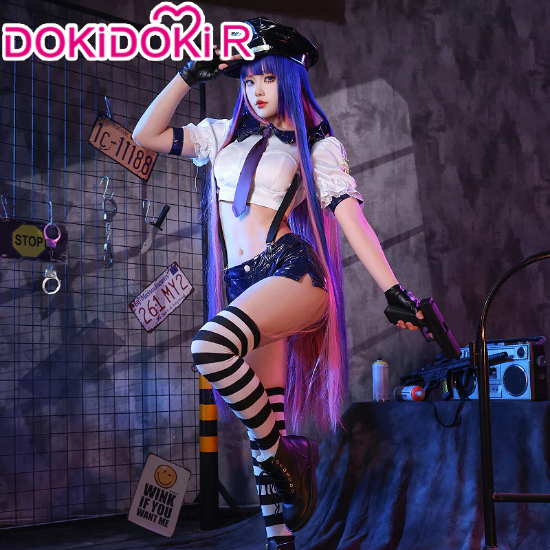 【Partially Ready For Ship】DokiDoki-R Anime  Cosplay  Costume Angel Police Uniform - Image 5