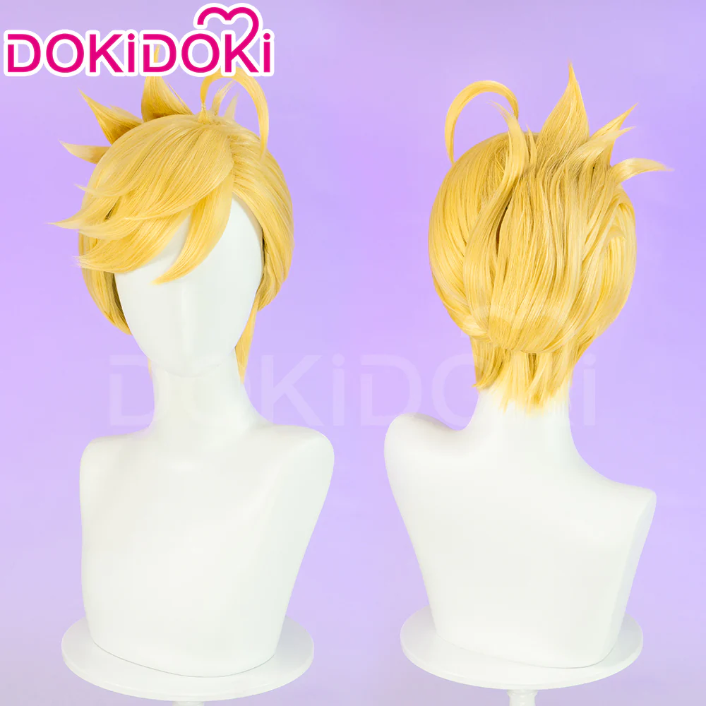 【Partially Ready For Ship】DokiDoki Anime Cosplay  Cosplay Wig Long Yellow Hair / Earrings - Image 7