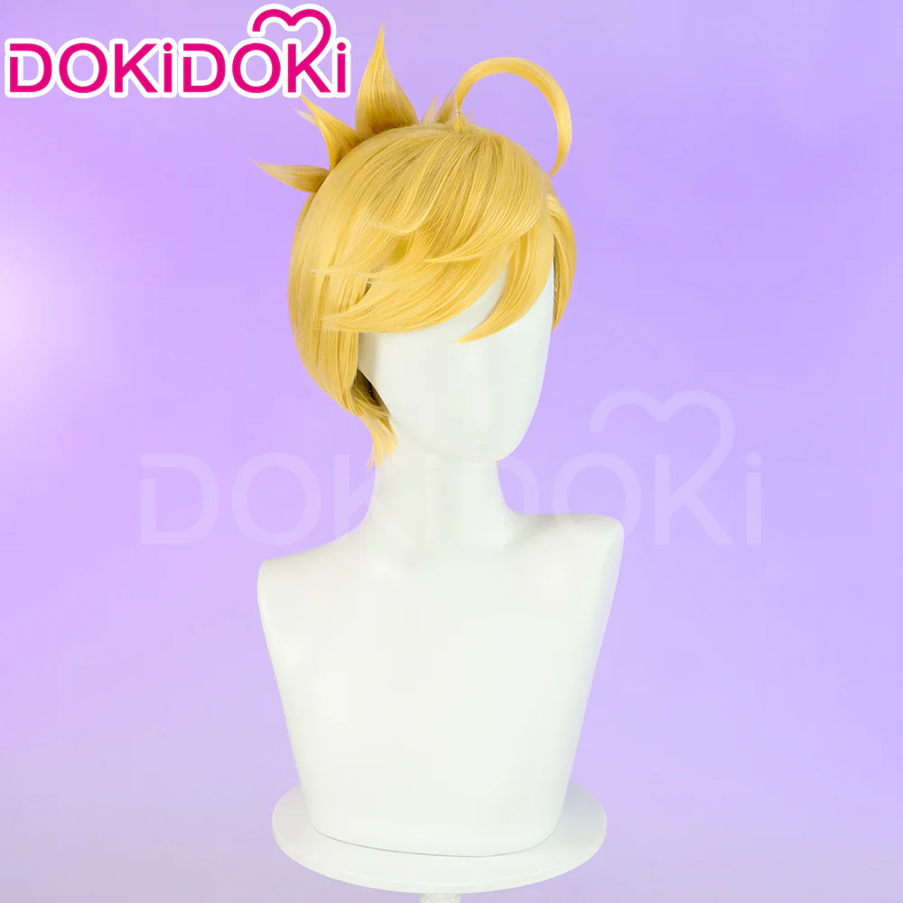【Partially Ready For Ship】DokiDoki Anime Cosplay  Cosplay Wig Long Yellow Hair / Earrings - Image 9