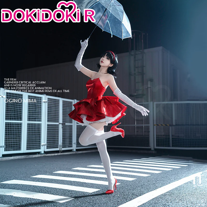 DokiDoki-R Anime Perfect Blue Cosplay Kirigoe Mima Costume Strapless Red Dress - Image 3