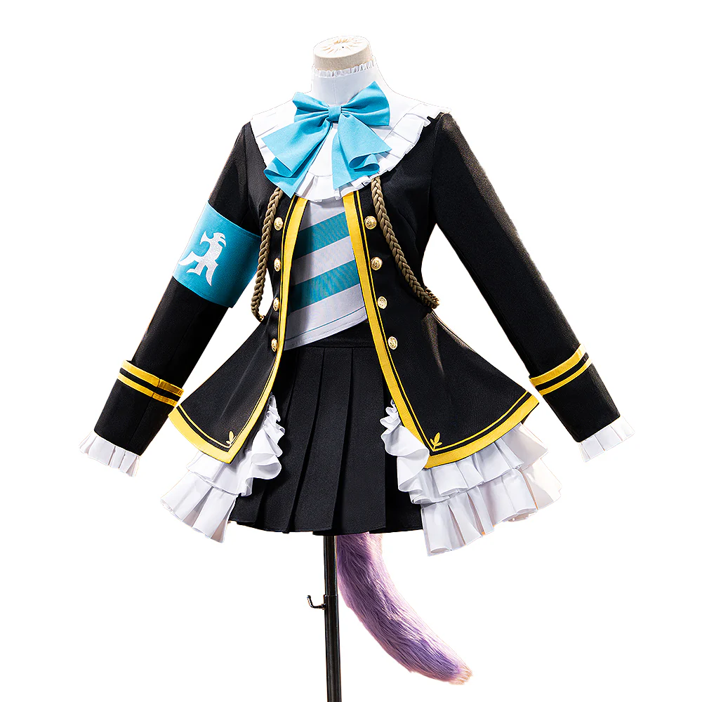 【Ready For Ship】DokiDoki-R Game Cosplay The Final Battle Uniform In Black White - Image 5