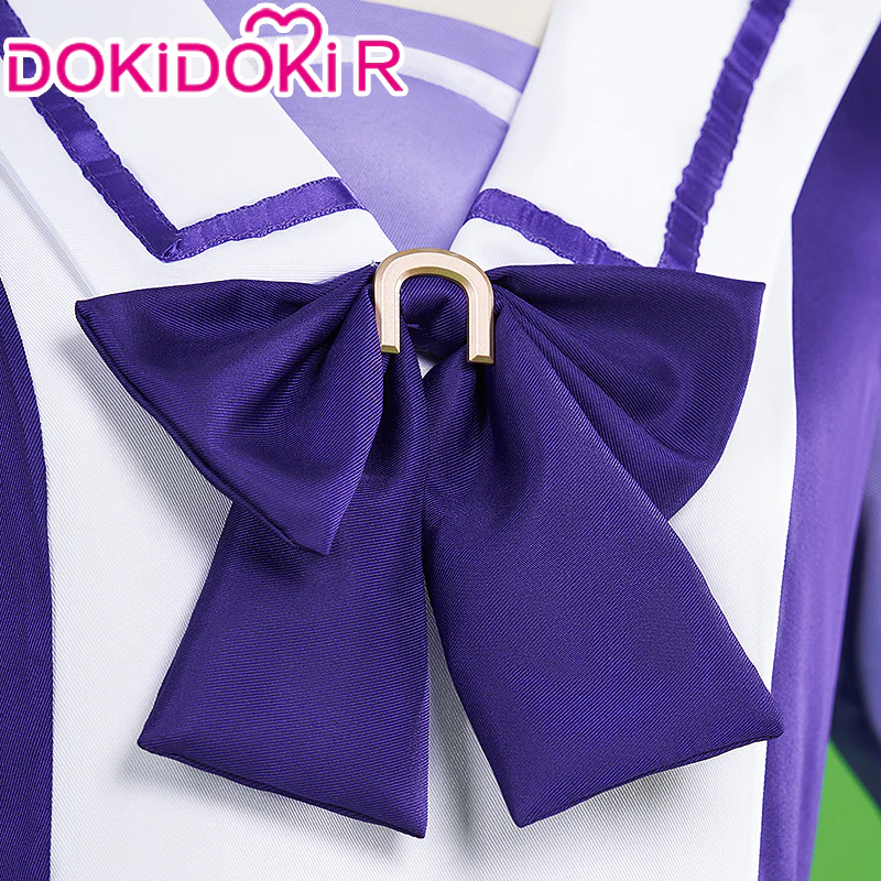 【Ready For Ship】【Last Batch】【Size S-2XL】DokiDoki-R Anime Game Cosplay Purple Costume Uniforms - Image 4