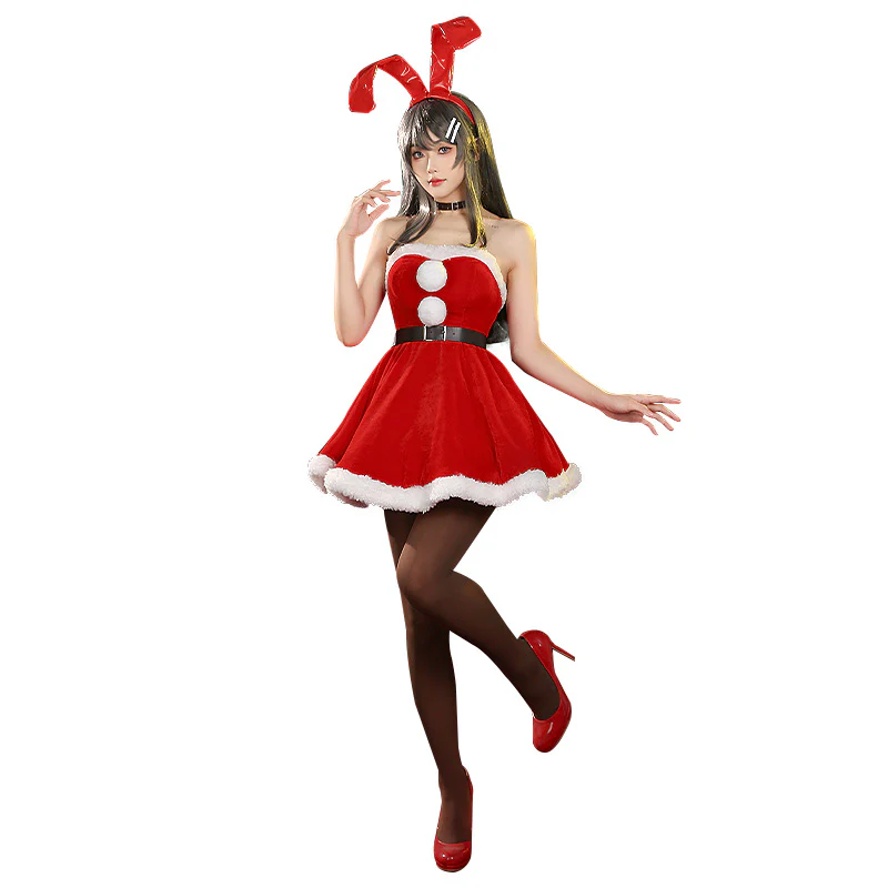 【In Stock】【Size S-2XL】DokiDoki-R Anime Seishun Buta Yarou wa Bunny Girl Senpai no Yume wo Minai Cosplay Mai Sakurajima Christmas - Image 5