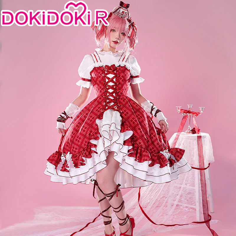 【In Stock】DokiDoki-R Anime Shugo Chara Cosplay Hinamori Amu Costume Dress