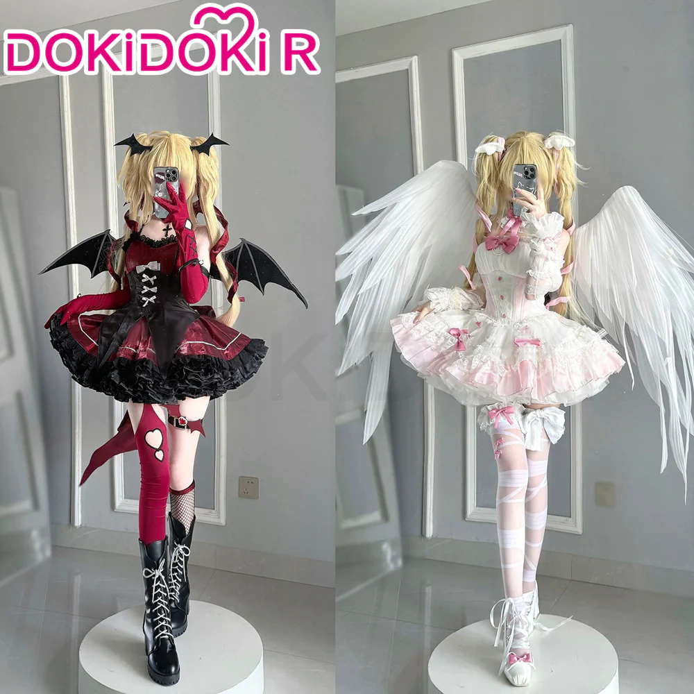 DokiDoki-R Anime Shugo Chara! Cosplay Hoshina Utau Devil / Angel Costume / Wings Doujin Halloween