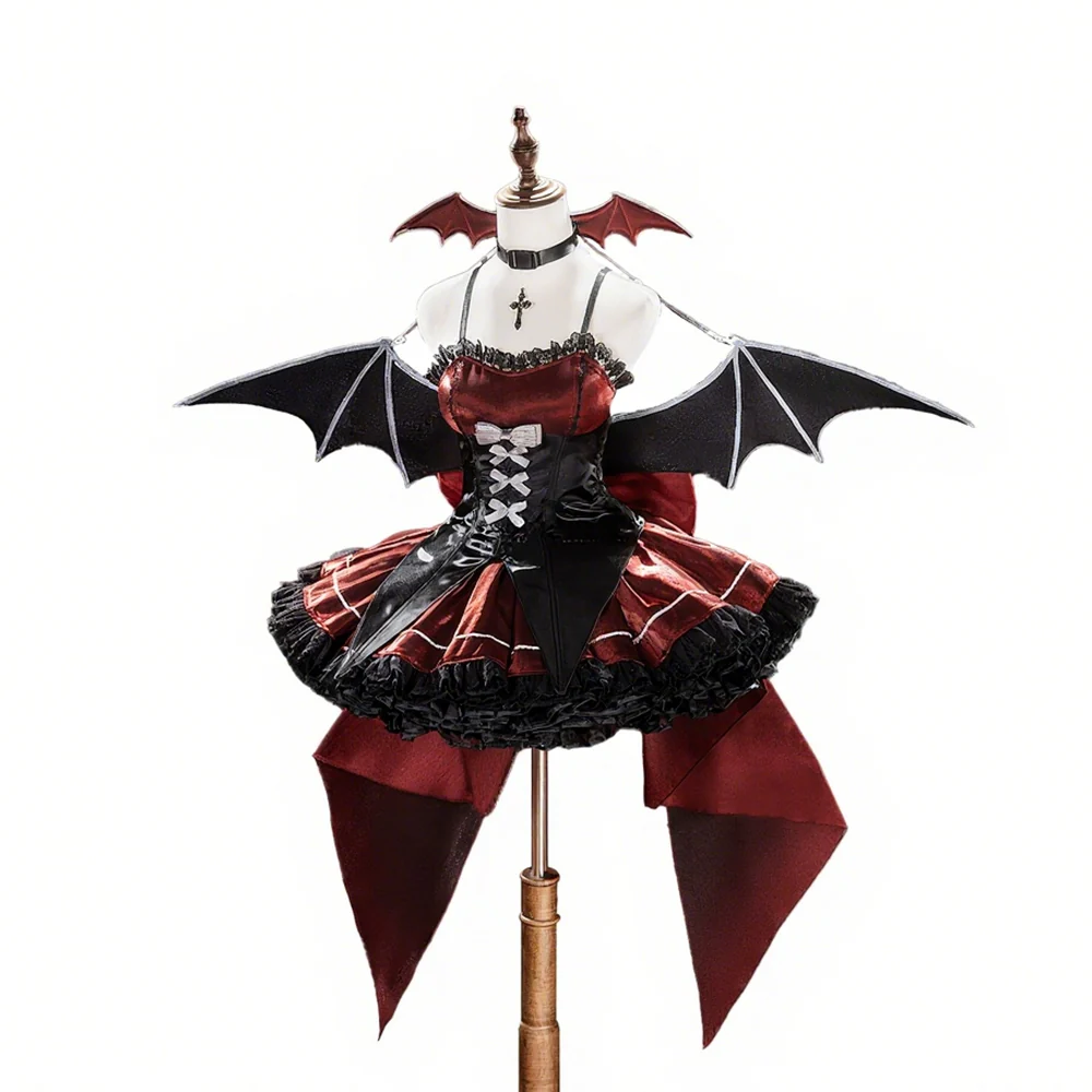 DokiDoki-R Anime Shugo Chara! Cosplay Hoshina Utau Devil / Angel Costume / Wings Doujin Halloween - Image 5