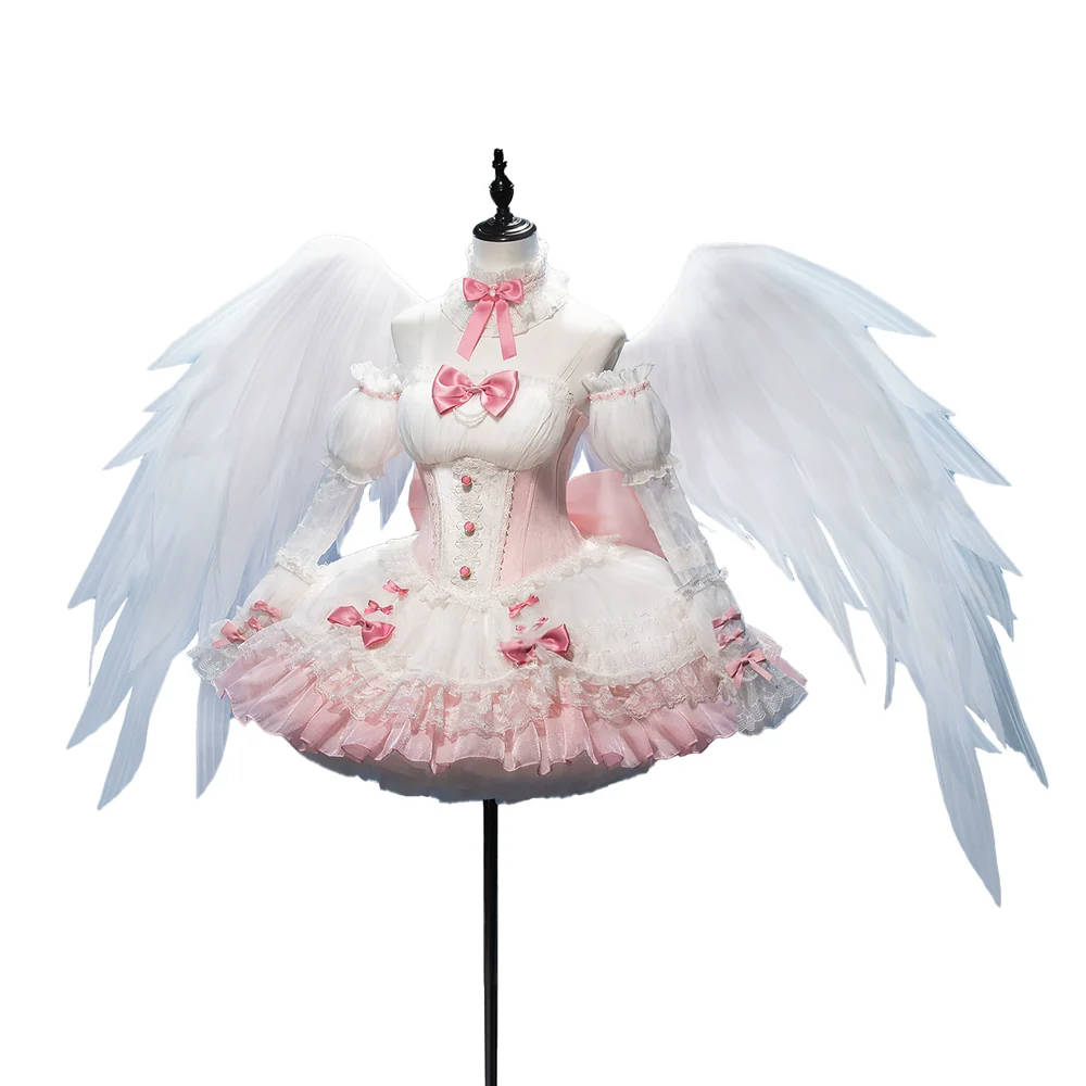 DokiDoki-R Anime Shugo Chara! Cosplay Hoshina Utau Devil / Angel Costume / Wings Doujin Halloween - Image 8