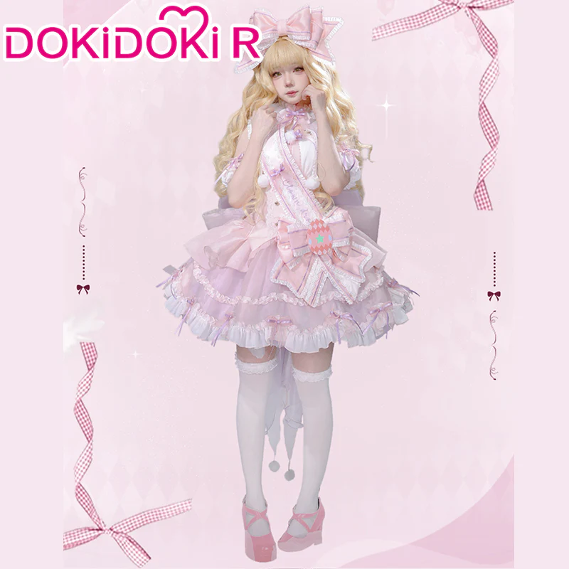 DokiDoki-R Anime Shugo Chara! Cosplay Mashiro Rima Costume Clown Drop Lolita Doujin - Image 5