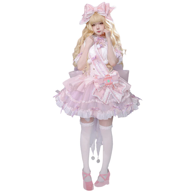 DokiDoki-R Anime Shugo Chara! Cosplay Mashiro Rima Costume Clown Drop Lolita Doujin - Image 6