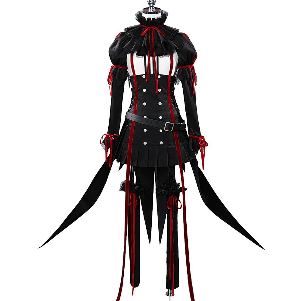 DokiDoki-R Anime Guilty Crown Cosplay Yuzuriha Inori Costume Black EGOIST Door The Empire of Corpses - Image 6