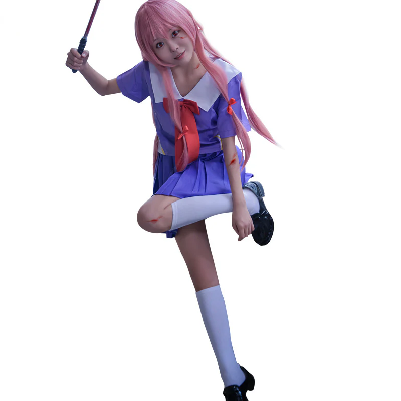 【Partially Ready For Ship】【Size S-2XL】DokiDoki-R Anime The Future Diary Cosplay Gasai Yuno Costume Uniform Halloween - Image 5