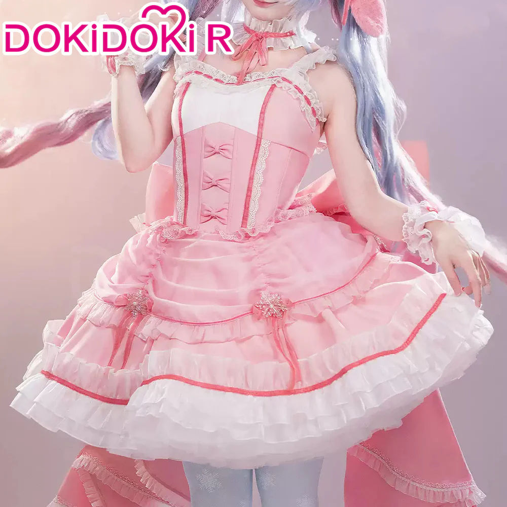DokiDoki-R Cosplay Snow Pink Dress Lolita Female Costume - Image 3