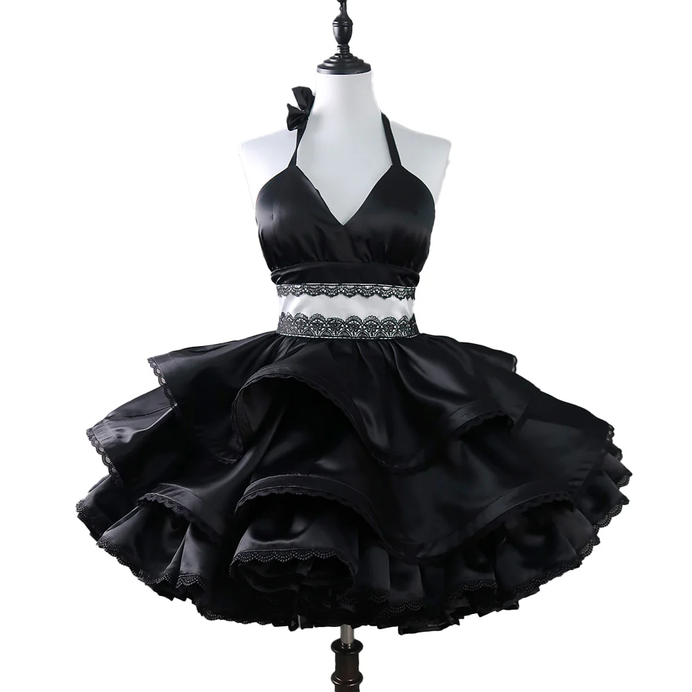 【Partially Ready For Ship】DokiDoki-R Cosplay Black Butterfly Dress Costume / Headphone / Cocktail Hat Magnet Gown - Image 11