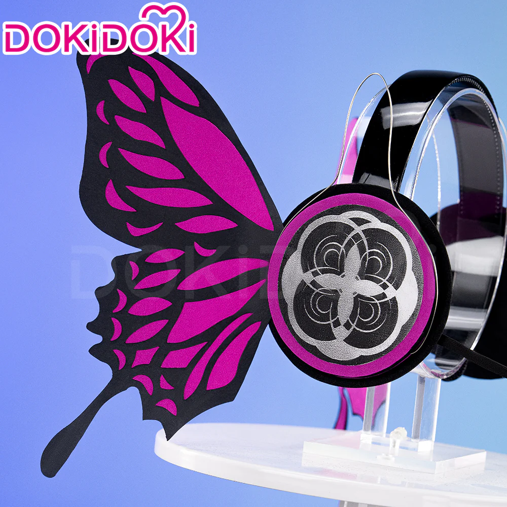 【Partially Ready For Ship】DokiDoki-R Cosplay Black Butterfly Dress Costume / Headphone / Cocktail Hat Magnet Gown - Image 16