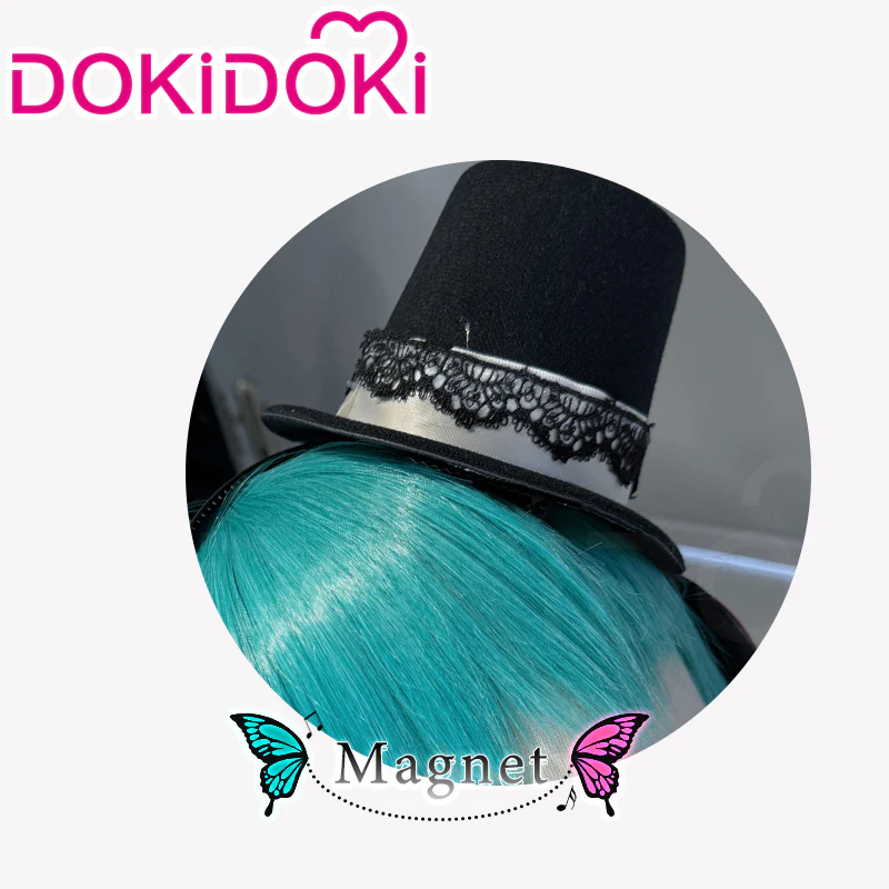【Partially Ready For Ship】DokiDoki-R Cosplay Black Butterfly Dress Costume / Headphone / Cocktail Hat Magnet Gown - Image 18