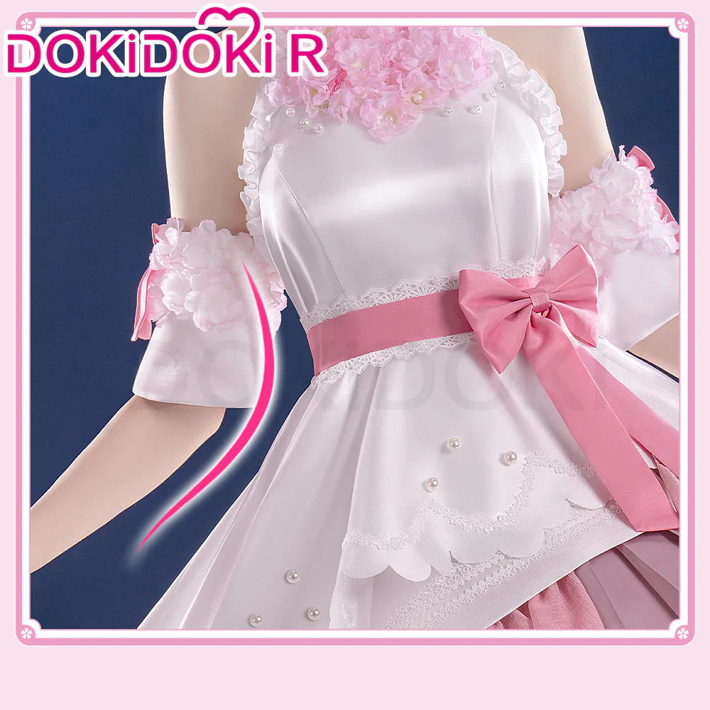 DokiDoki-R Cosplay Costume Sakura Pink Sweet Dress White - Image 7