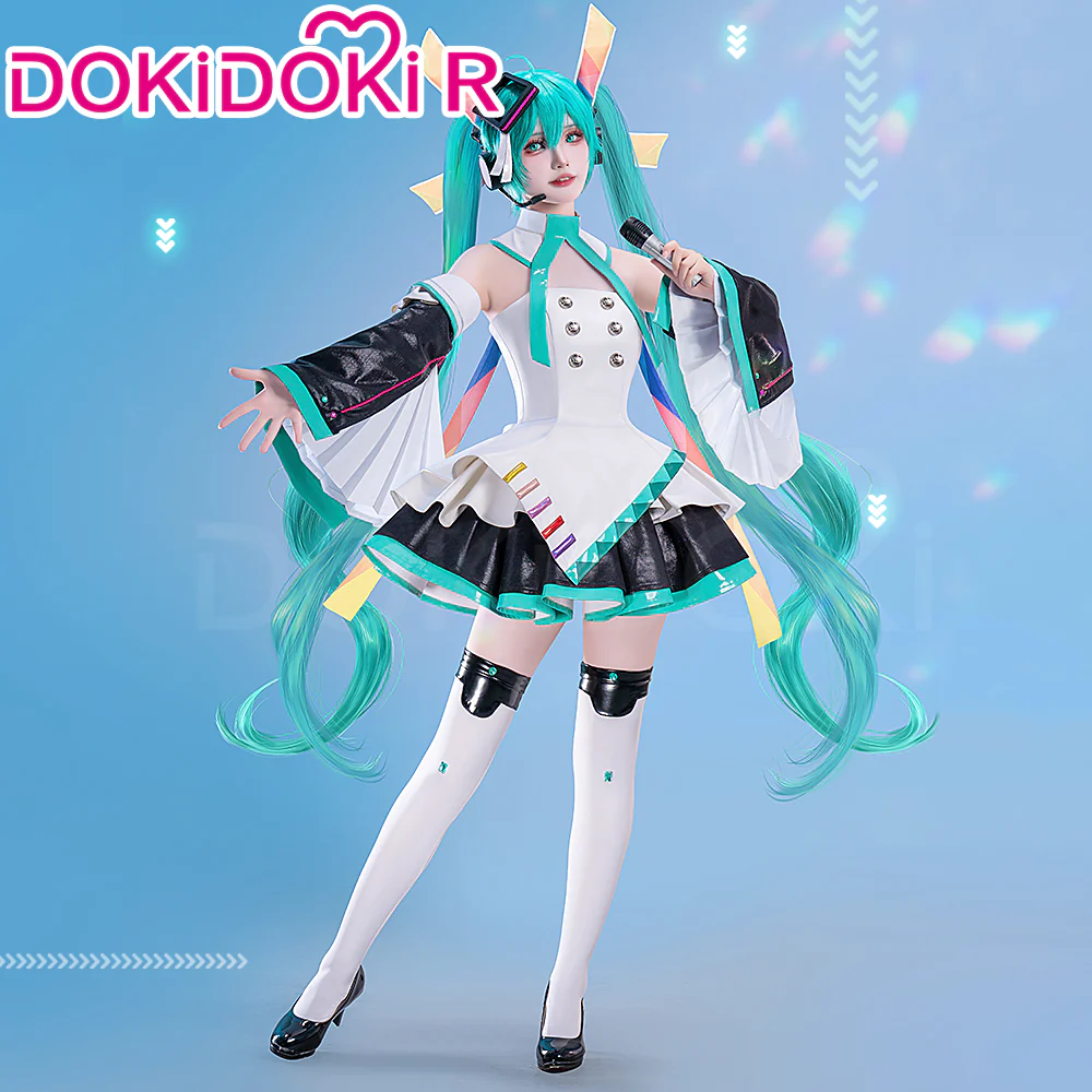【IN STOCK】DokiDoki-R Cosplay Costume White Black Dress 10th Anniversary / Headphone