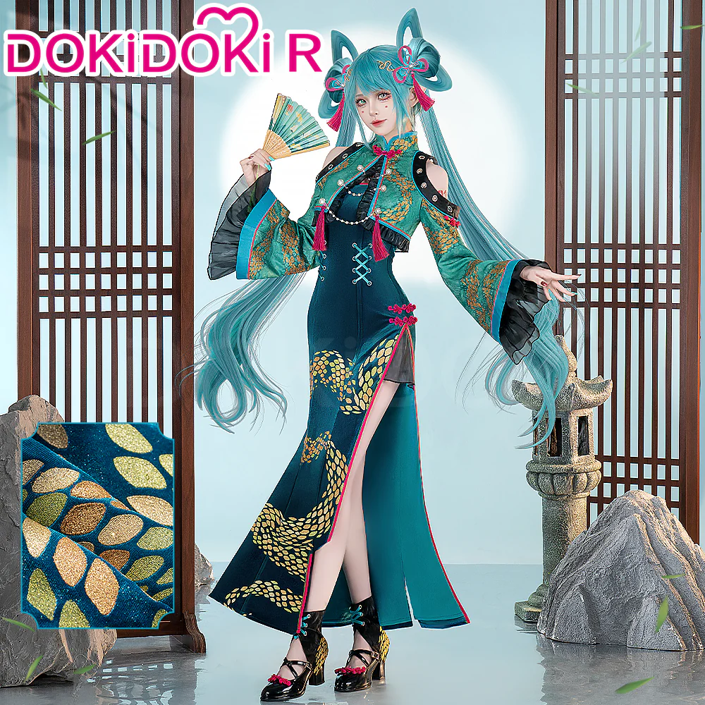 【In Stock】DokiDoki-R Cosplay Female Costume Green Dress Year of the Snake