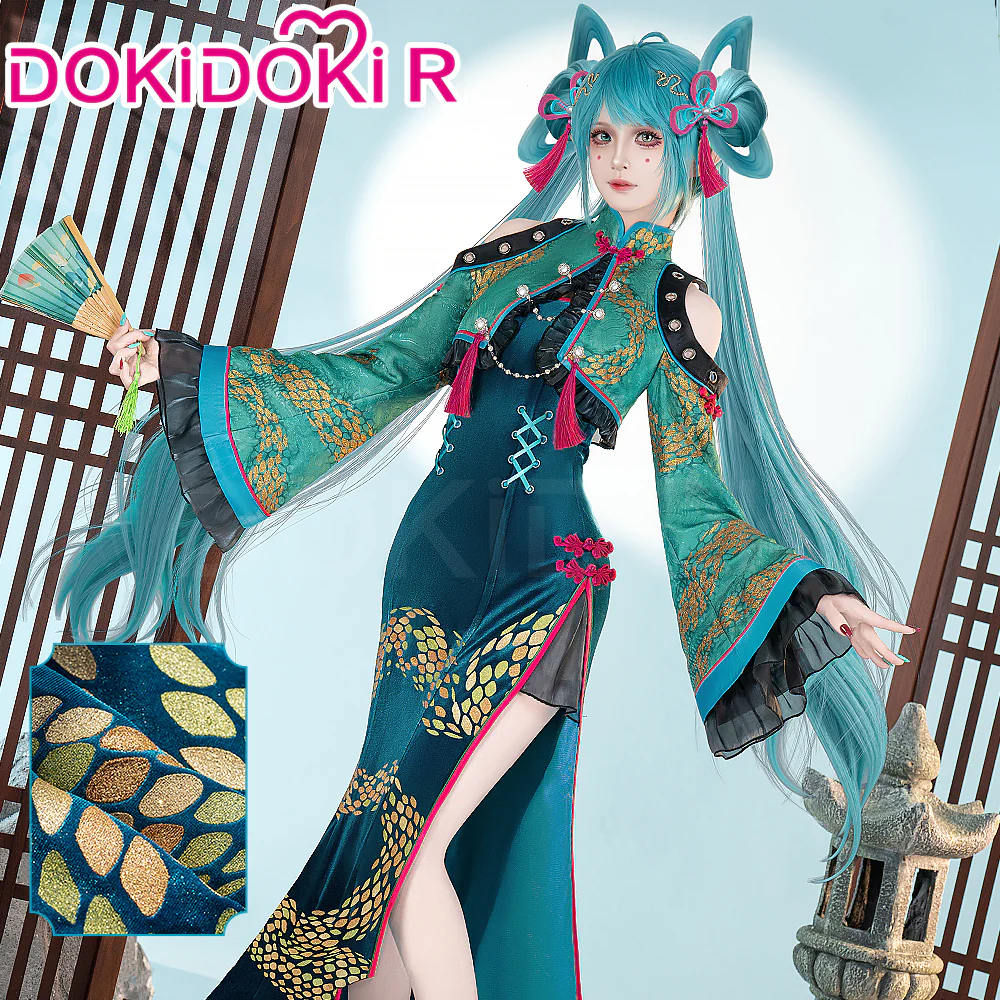 【In Stock】DokiDoki-R Cosplay Female Costume Green Dress Year of the Snake - Image 2