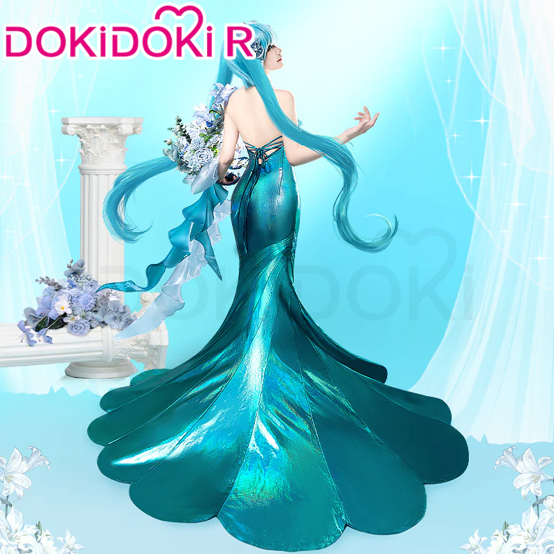 【In Stock】DokiDoki-R Cosplay Midsummer Fairy Girl Costume Green Gown Dress - Image 3