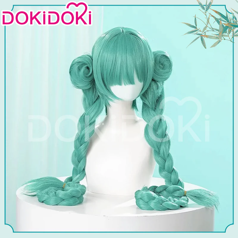 【IN STOCK】DokiDoki-R Cosplay Panda Girl Cute Dress Lolita Costume / Wig Long Blue Twist Braid Hair - Image 6