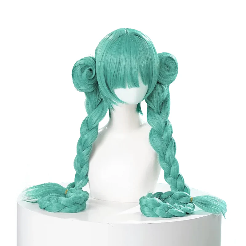 【IN STOCK】DokiDoki-R Cosplay Panda Girl Cute Dress Lolita Costume / Wig Long Blue Twist Braid Hair - Image 8