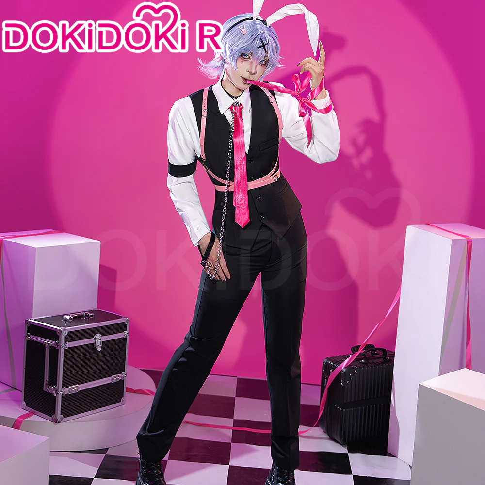 【Wig Ready For Ship】【Size S-3XL】DokiDoki-R Cosplay Rabbit Hole Costume / Wig Bunny Boy Sexy Black