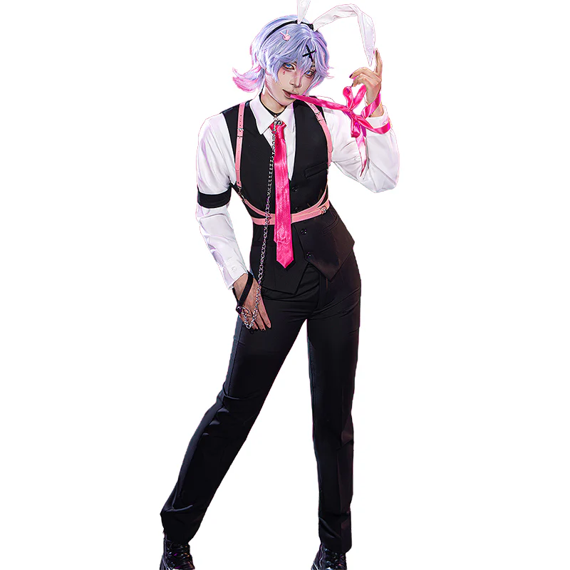 【Wig Ready For Ship】【Size S-3XL】DokiDoki-R Cosplay Rabbit Hole Costume / Wig Bunny Boy Sexy Black - Image 5