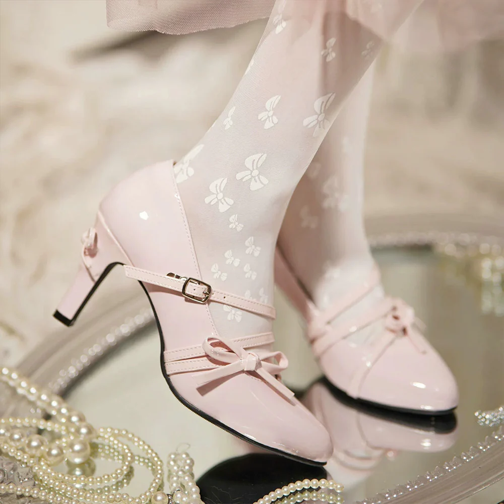 【In Stock】Dokidoki Cosplay Shoes lolita  Blue / Green / Pink / White / Black / Red Princess Elegant Cute - Image 4