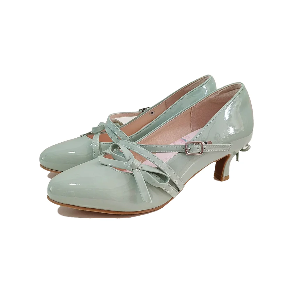 【In Stock】Dokidoki Cosplay Shoes lolita  Blue / Green / Pink / White / Black / Red Princess Elegant Cute - Image 7