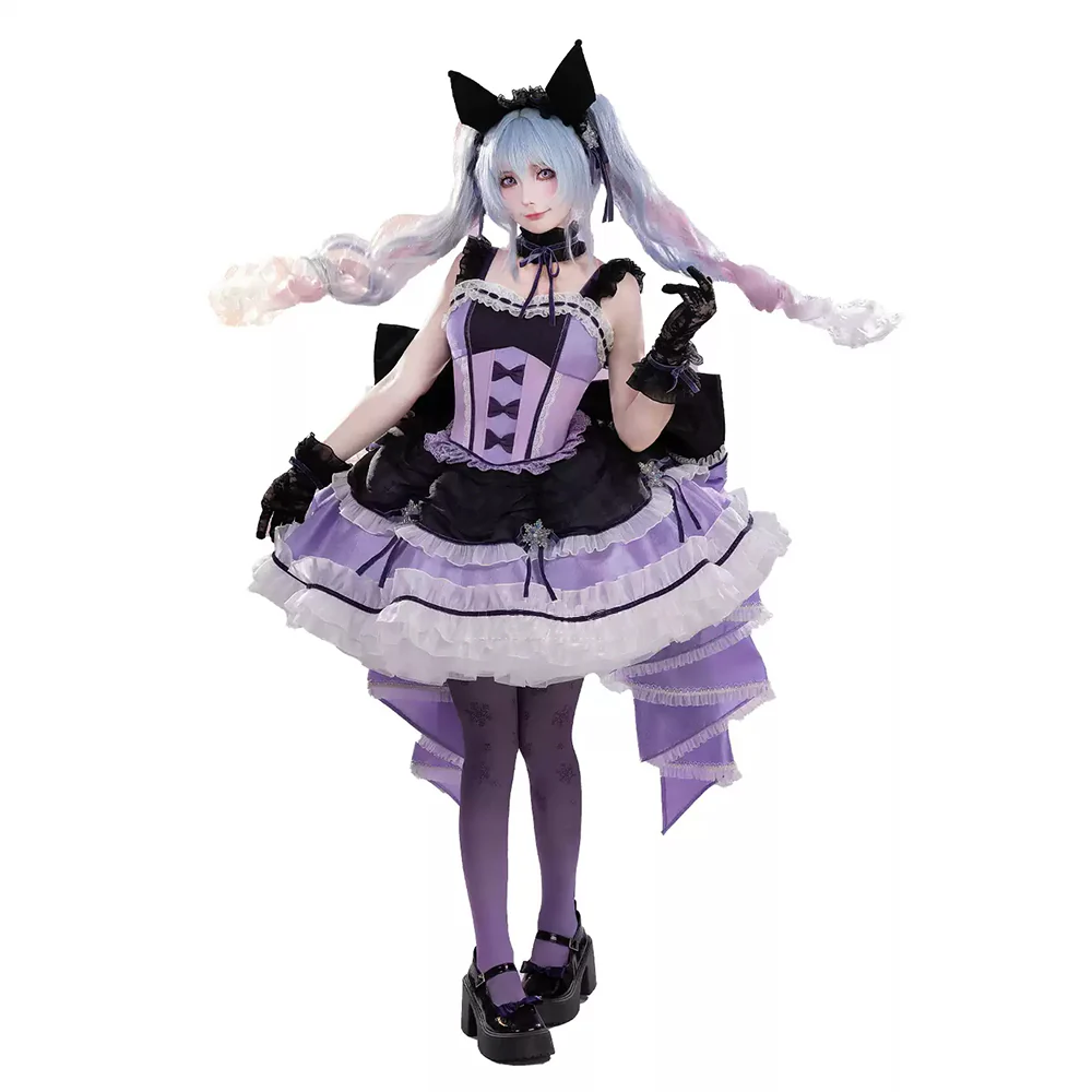 DokiDoki-R Cosplay Snow Purple Dress Lolita Female Costume - Image 5