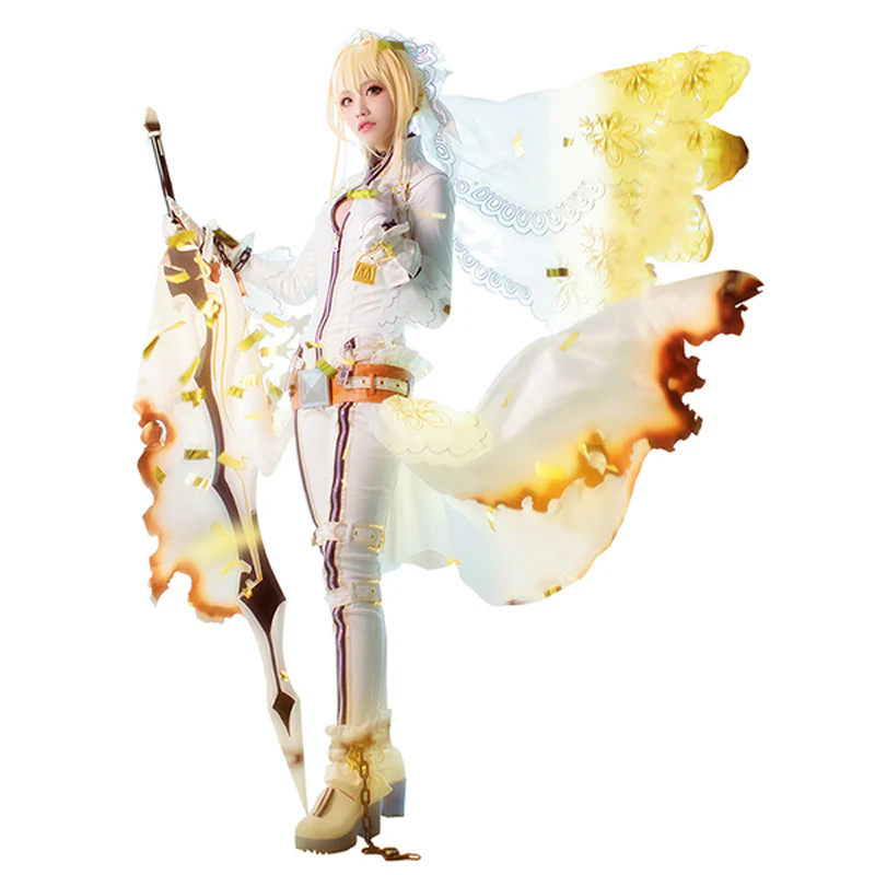 【In Stock】DokiDoki-R Game Fate / Grand Order Cosplay Nero Claudius Cosplay Costume Bride Wedding - Image 5