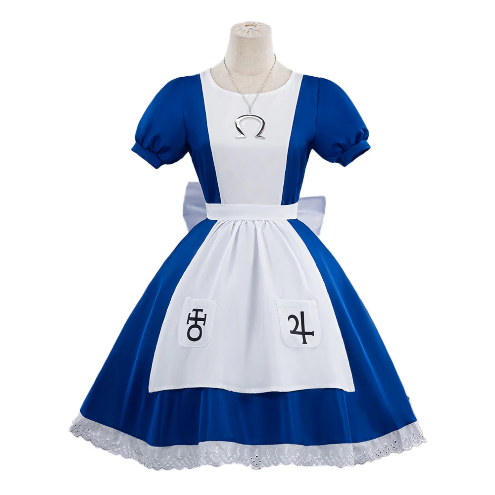 【In Stock】【Size XS-3XL】DokiDoki-R Game Alice: Madness Returns Cosplay Alice Costume Blue Dress - Image 10