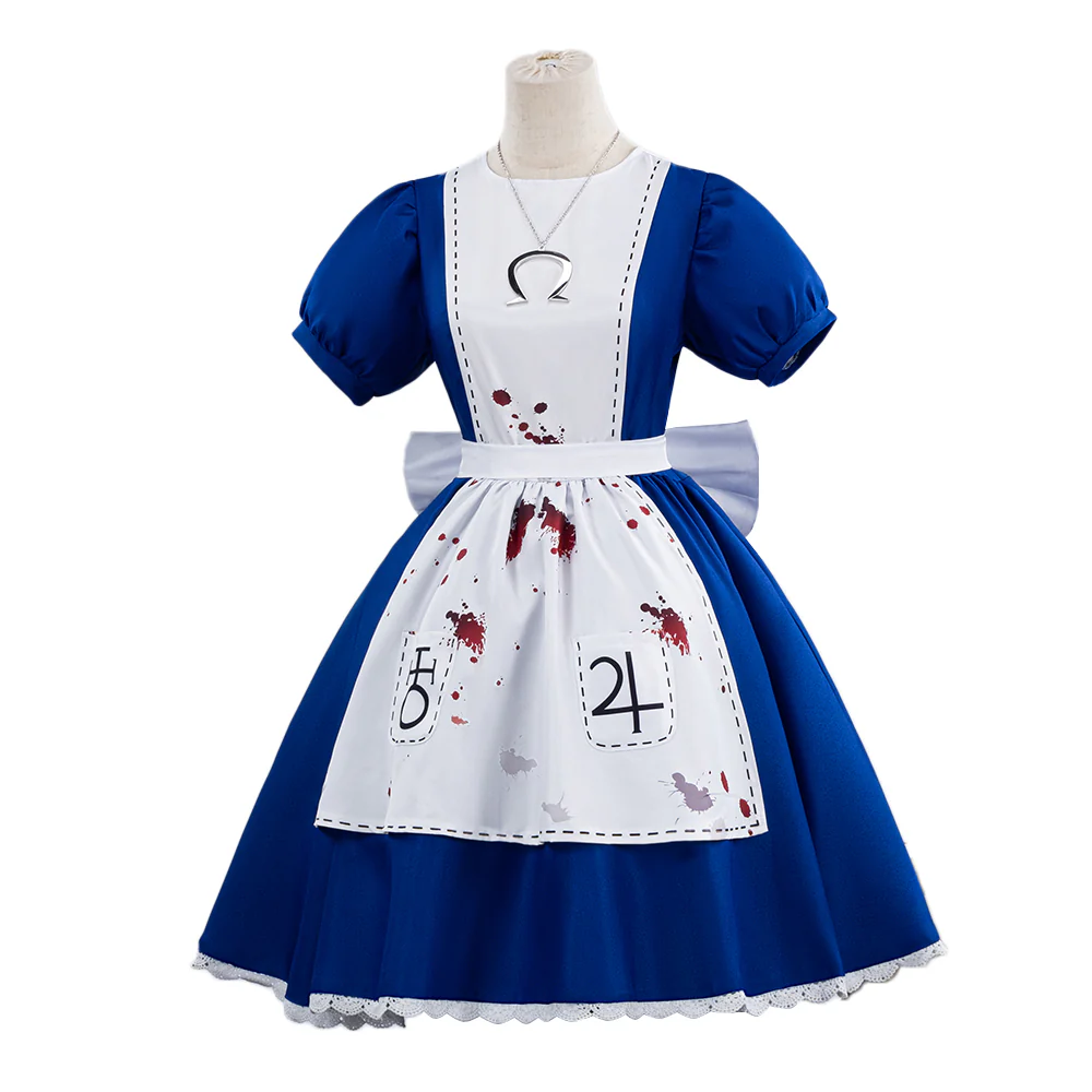 【In Stock】【Size XS-3XL】DokiDoki-R Game Alice: Madness Returns Cosplay Alice Costume Blue Dress - Image 11