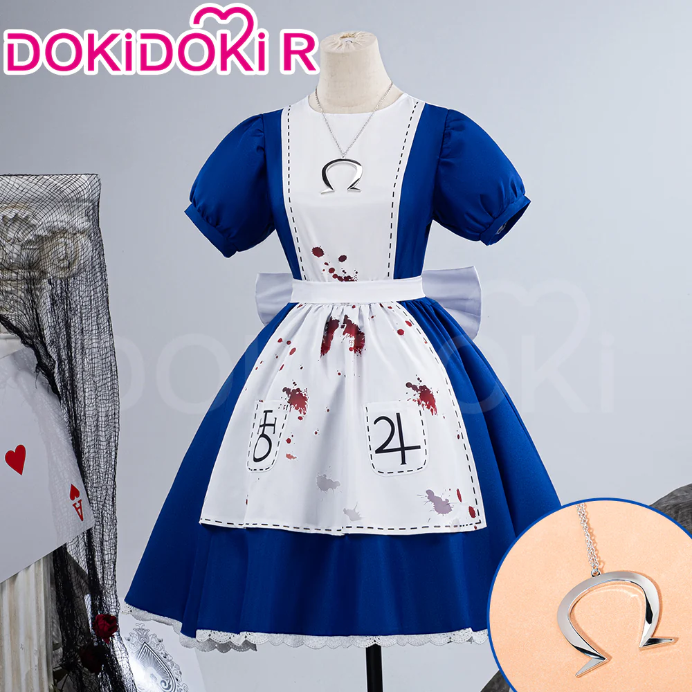 【In Stock】【Size XS-3XL】DokiDoki-R Game Alice: Madness Returns Cosplay Alice Costume Blue Dress - Image 6