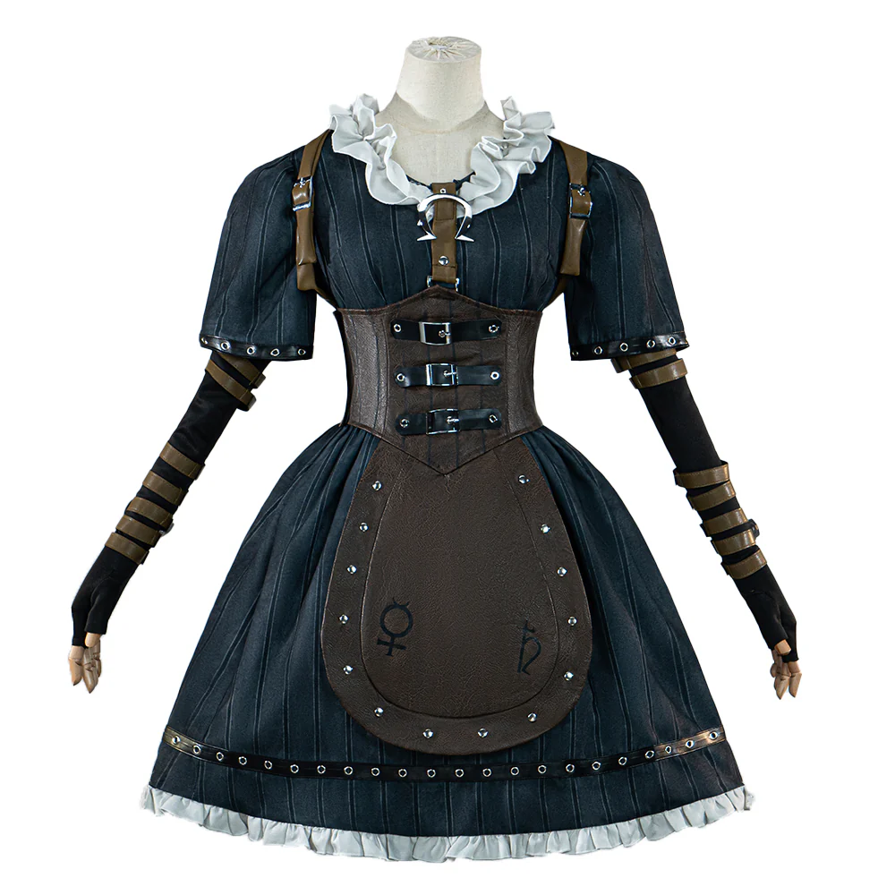 【Size XS-3XL】DokiDoki-R Game Alice: Madness Returns Cosplay Alice Costume Red / Black Dress - Image 4