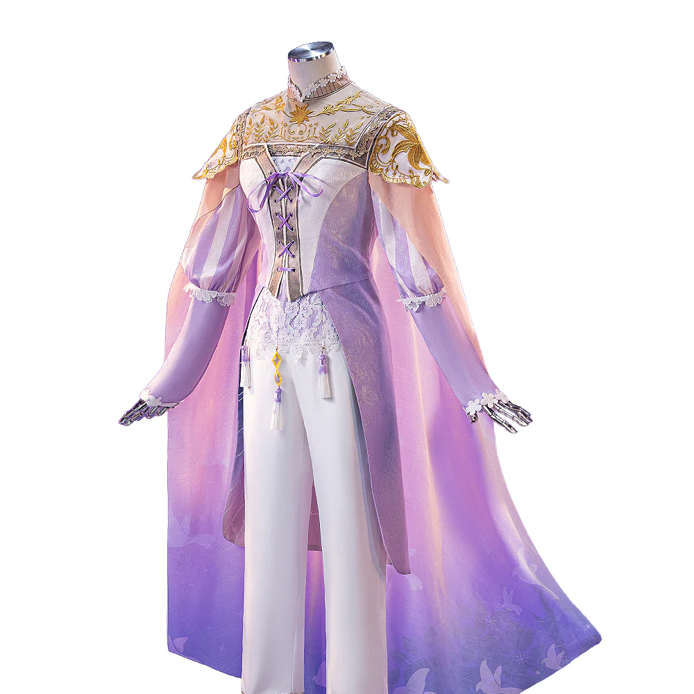 DokiDoki-R Game Anime Cosplay Costume Twilit Fit Purple Sleeve Cap - Image 5