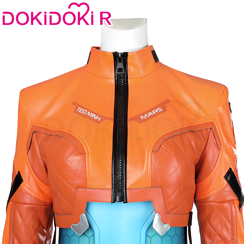 【Size XS-3XL】DokiDoki-R Game Cosplay Blue Tights Costume - Image 2