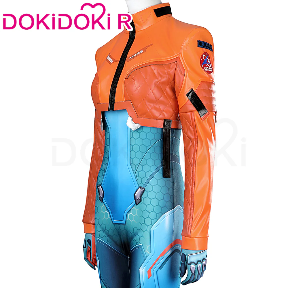 【Size XS-3XL】DokiDoki-R Game Cosplay Blue Tights Costume - Image 3