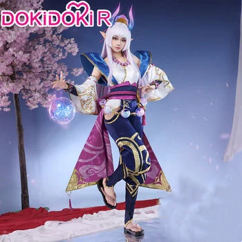 DokiDoki-R Game Cosplay Costume Spiirit Bloossom Purple White
