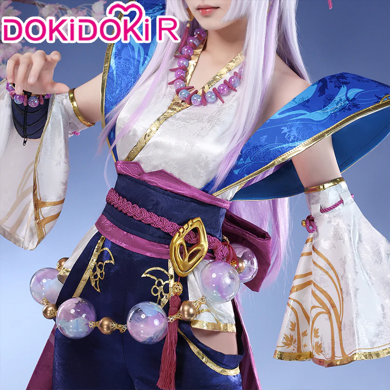 DokiDoki-R Game Cosplay Costume Spiirit Bloossom Purple White - Image 2