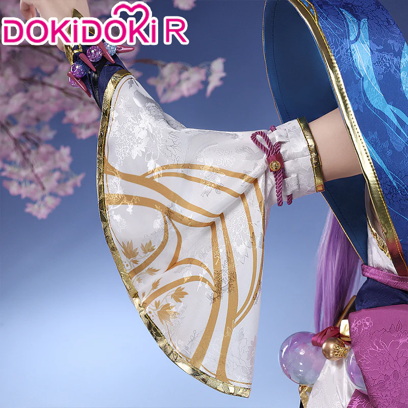 DokiDoki-R Game Cosplay Costume Spiirit Bloossom Purple White - Image 3