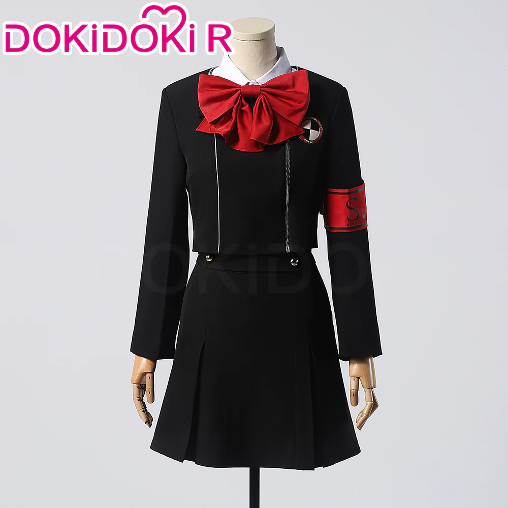 【Partial Ready For Ship】【Size XS-XL】DokiDoki-R Game Cosplay Costume Black Coat White Shirt Women