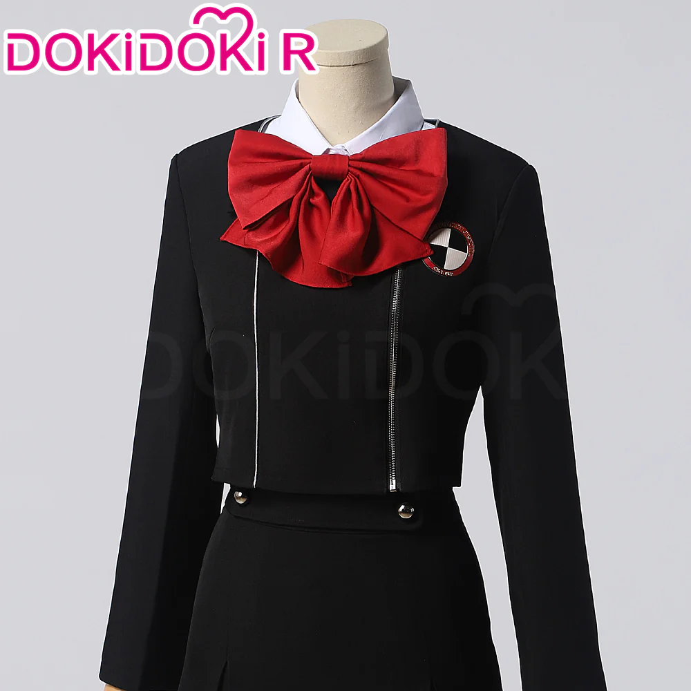 【Partial Ready For Ship】【Size XS-XL】DokiDoki-R Game Cosplay Costume Black Coat White Shirt Women - Image 2