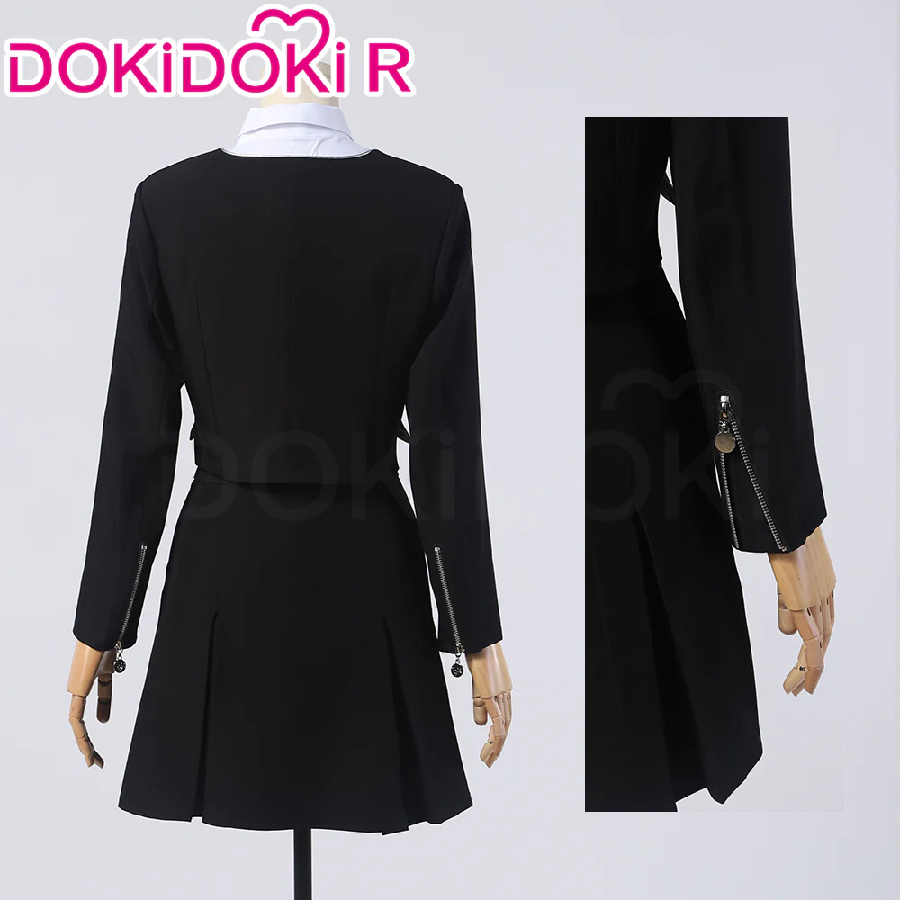 【Partial Ready For Ship】【Size XS-XL】DokiDoki-R Game Cosplay Costume Black Coat White Shirt Women - Image 4